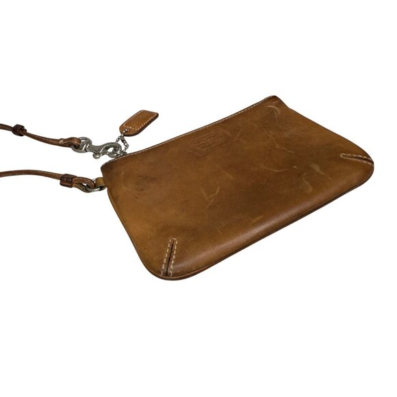 Vintage Coach Leather Wristlet Wallet Caramel Brown Patina - Picture 3 of 8